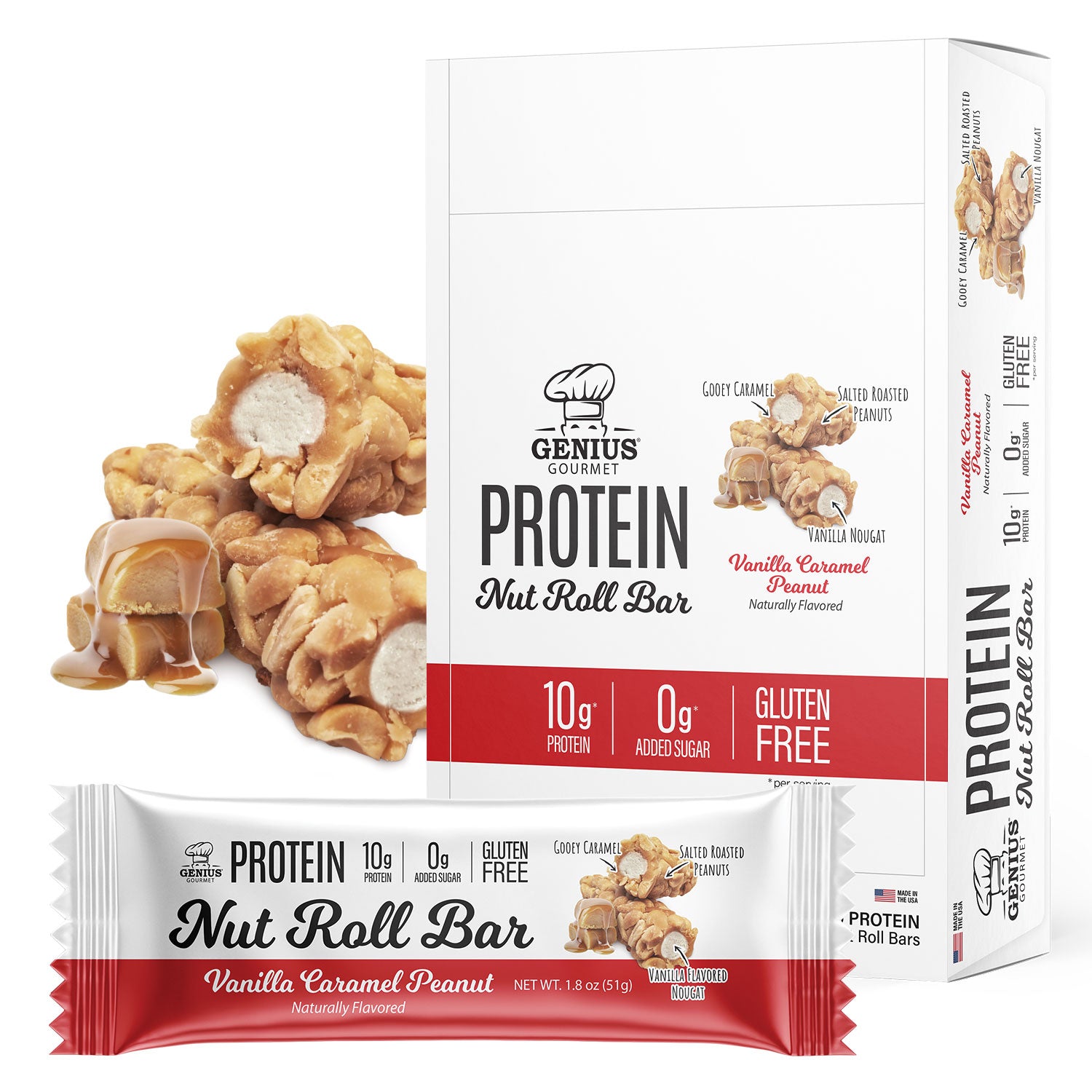 Protein Nut Roll Bar  - 10 Count