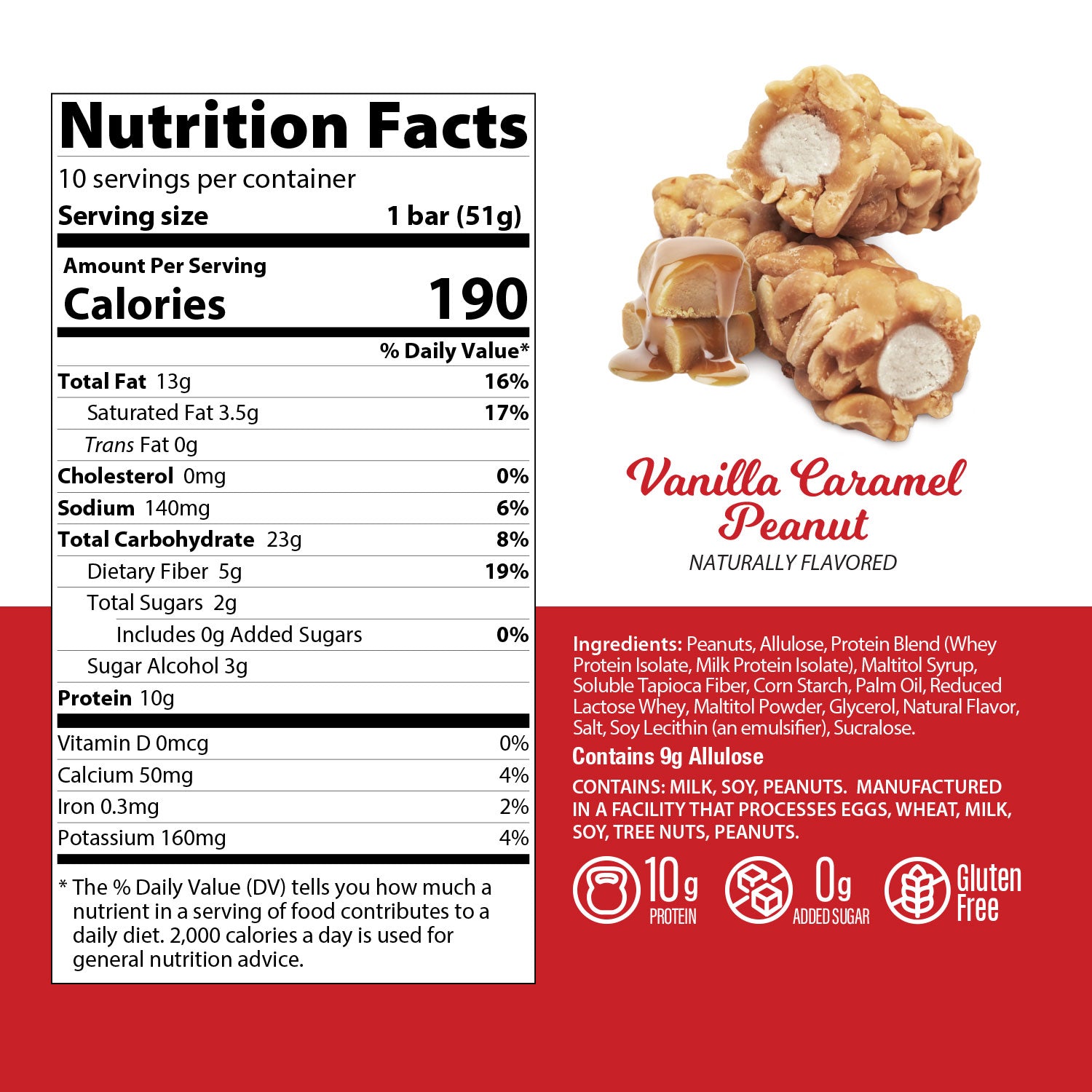Protein Nut Roll Bar  - 10 Count
