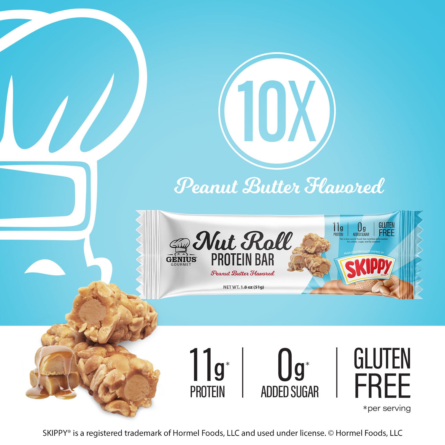 Protein Nut Roll Bar  - 10 Count