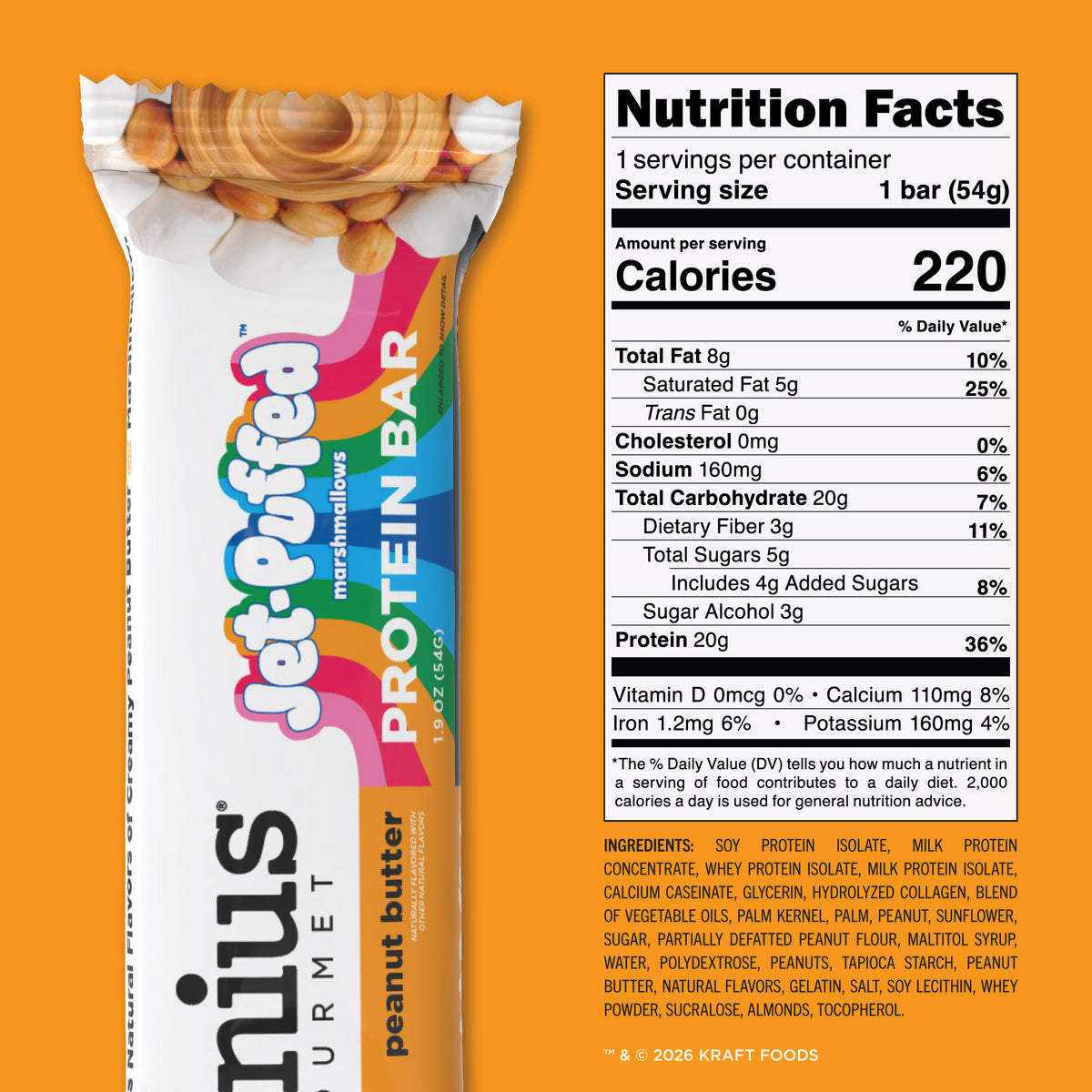 JET-PUFFED® Protein Bars Peanut Butter Marshmallow
