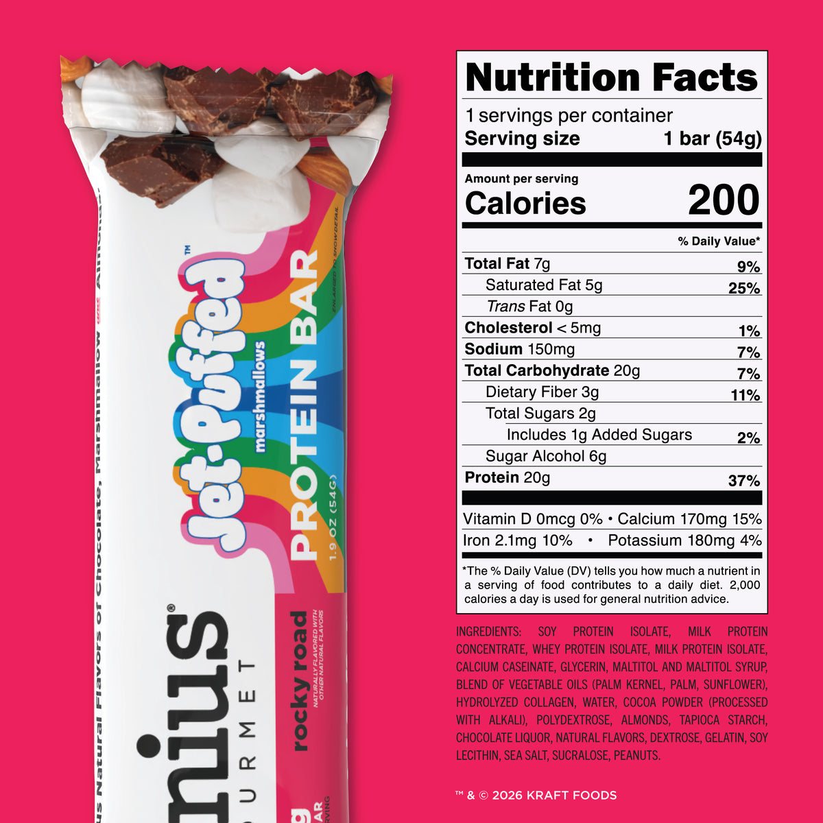 JET-PUFFED® Protein Bars Rocky Road Marshmallow