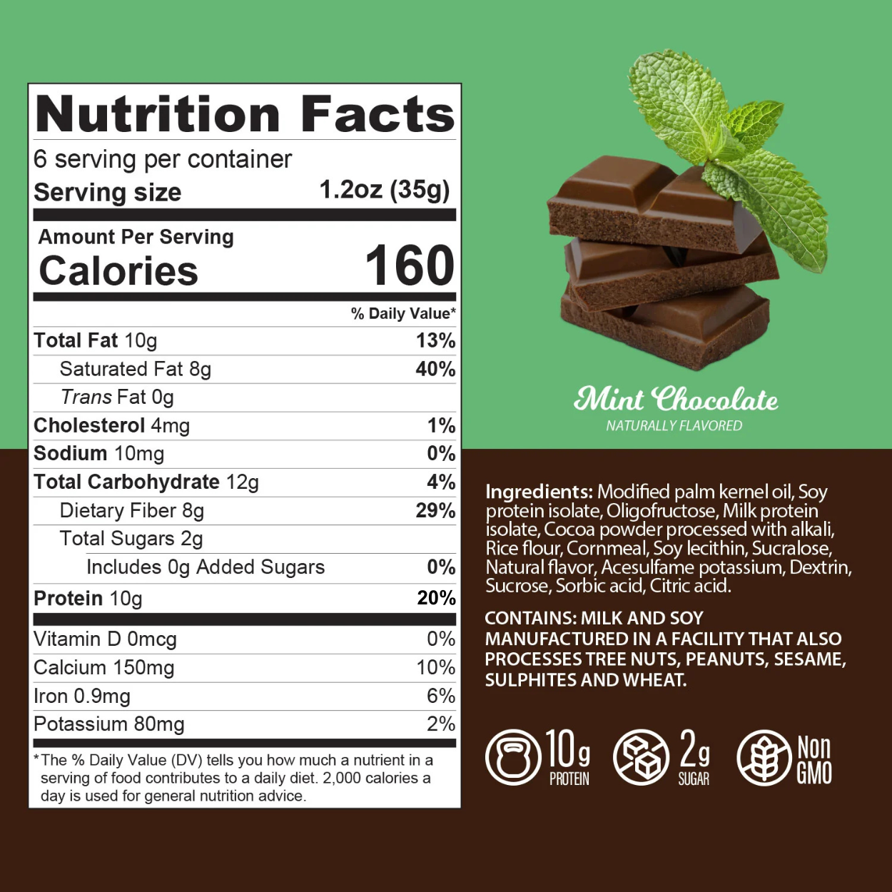 Protein Cookie Bites – Mint Chocolate - 12 Count
