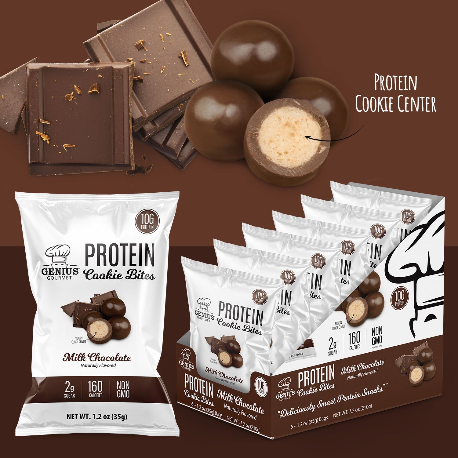 Protein Cookie Bites – Milk Chocolate - 6 Count