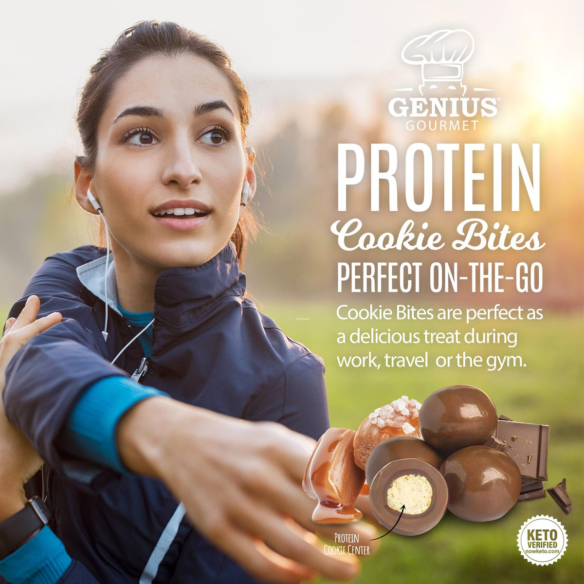 Protein Cookie Bites Variety Pack Genius Gourmet Inc