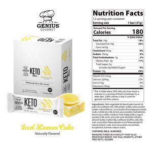 Keto Protein Bars - Iced Lemon Cake