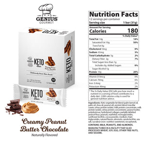 Keto Protein Bars - Creamy Peanut Butter Chocolate